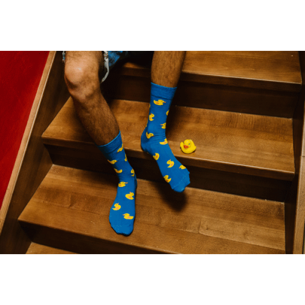 Veselé ponožky Kačička Modrá