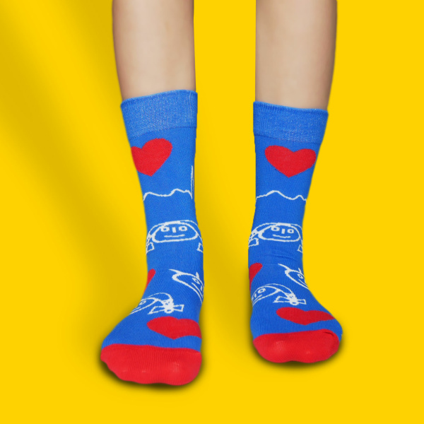 Farebné ponožky pre detské kardiocentrum