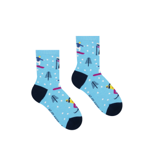 Veselé ponožky Lyžiar – Detské