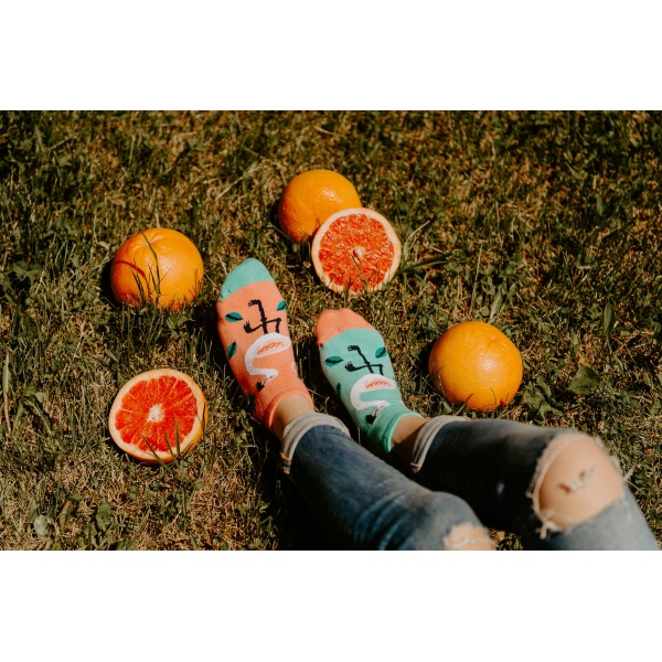 Veselé ponožky Plameniak – členkové