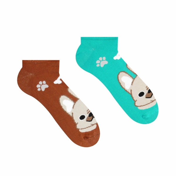 Veselé ponožky Buldog – členkové