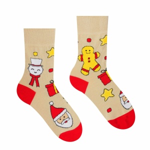 Veselé ponožky “Vianočný čas je christmas time” – zelené detské