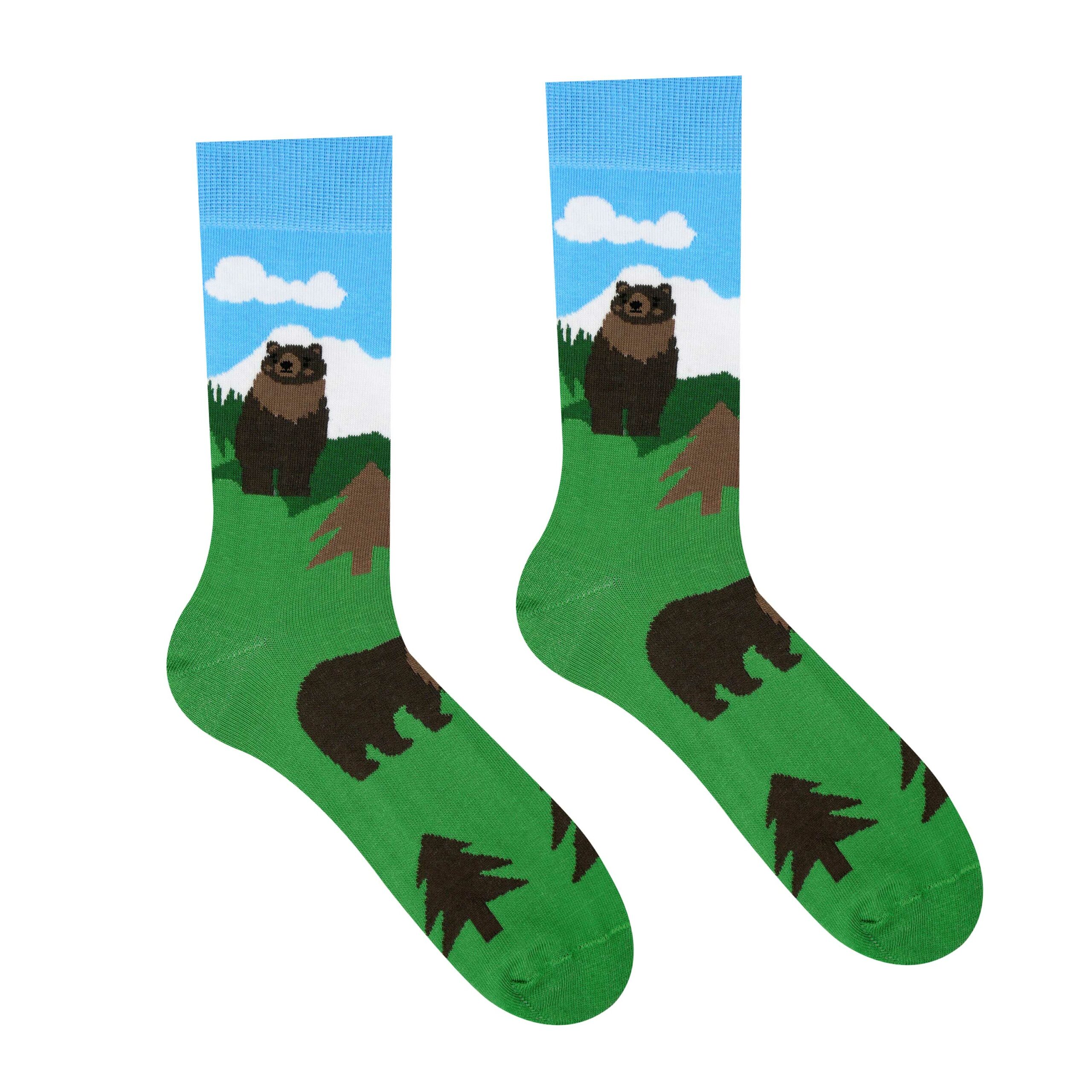 Veselé ponožky Vysoké Tatry – Medveď